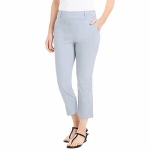 Hilary‎ Radley NWT Light Heather Blue Cropped Pants Tummy Control Panel Sz M